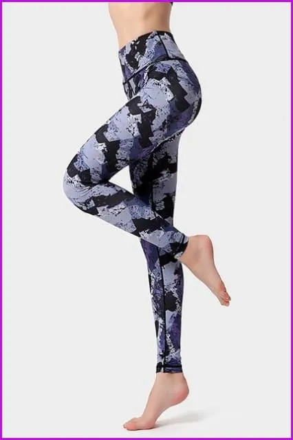 High Waist Printed Stretchy Yoga Pants F944