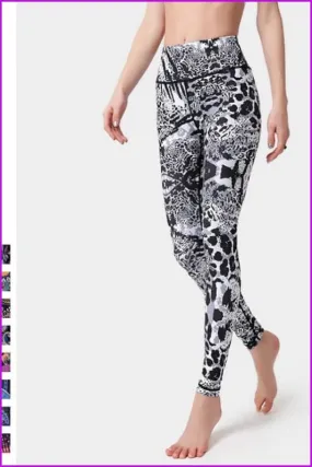 High Waist Printed Stretchy Yoga Pants F944
