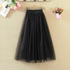 High Waist Stretchy Nylon Skirt
