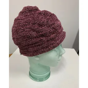 Hypo allergenic vegan cozy soft warm free form purple chenille hat. Free Shipping