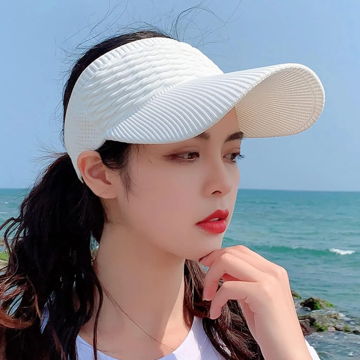 ink2055 Women Sunscreen Stable Brim Soft Women Sun Hat for Hiking
