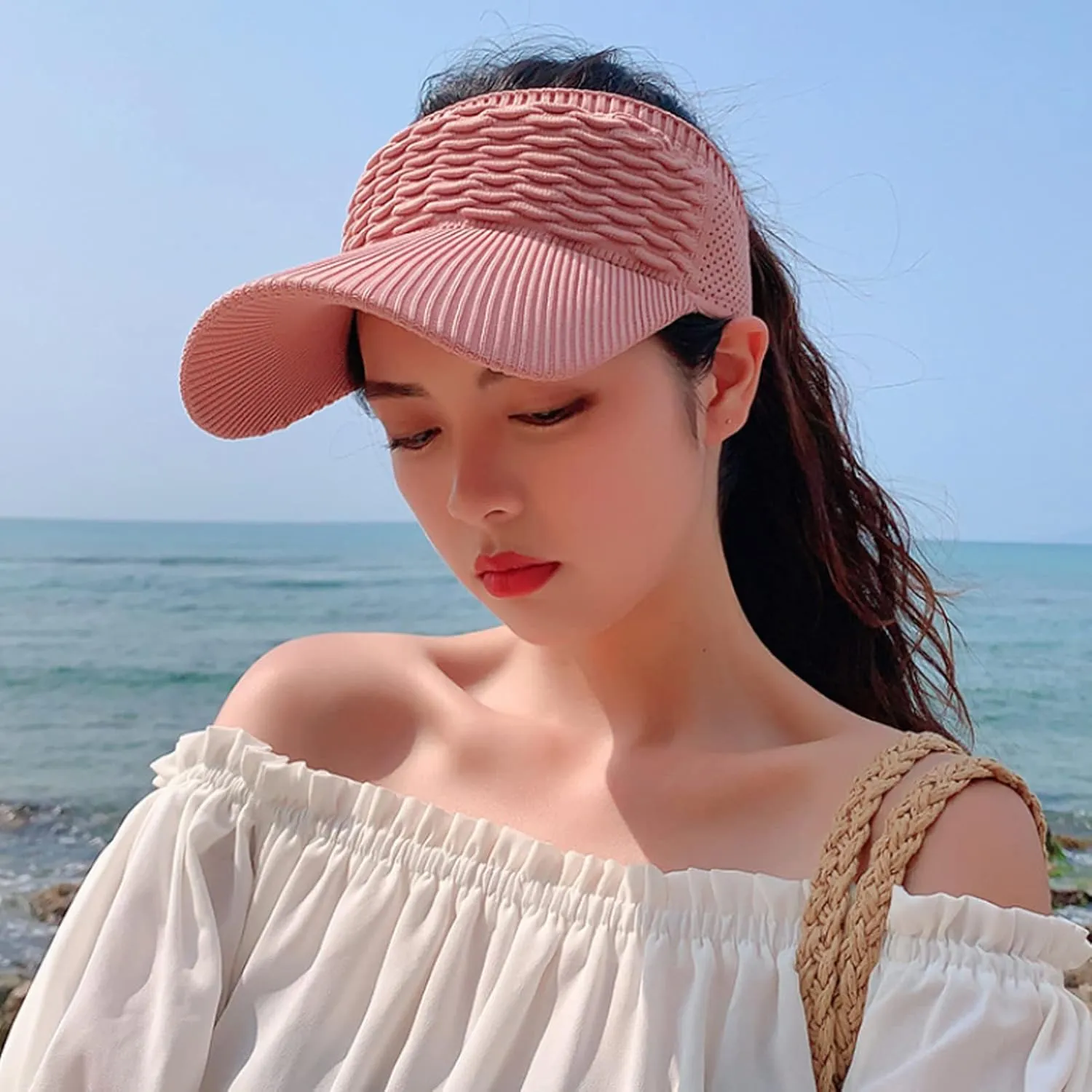 ink2055 Women Sunscreen Stable Brim Soft Women Sun Hat for Hiking