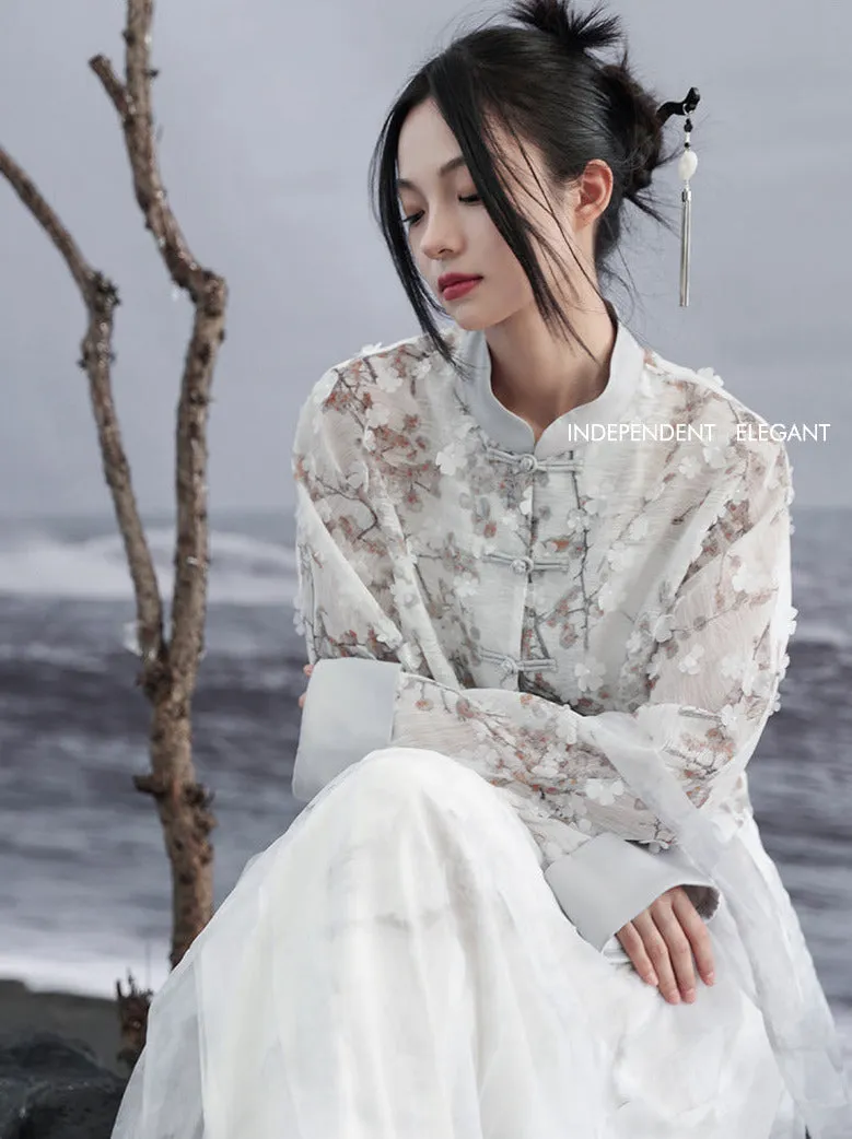 Jacquard Print Jacket Short Light Loose China