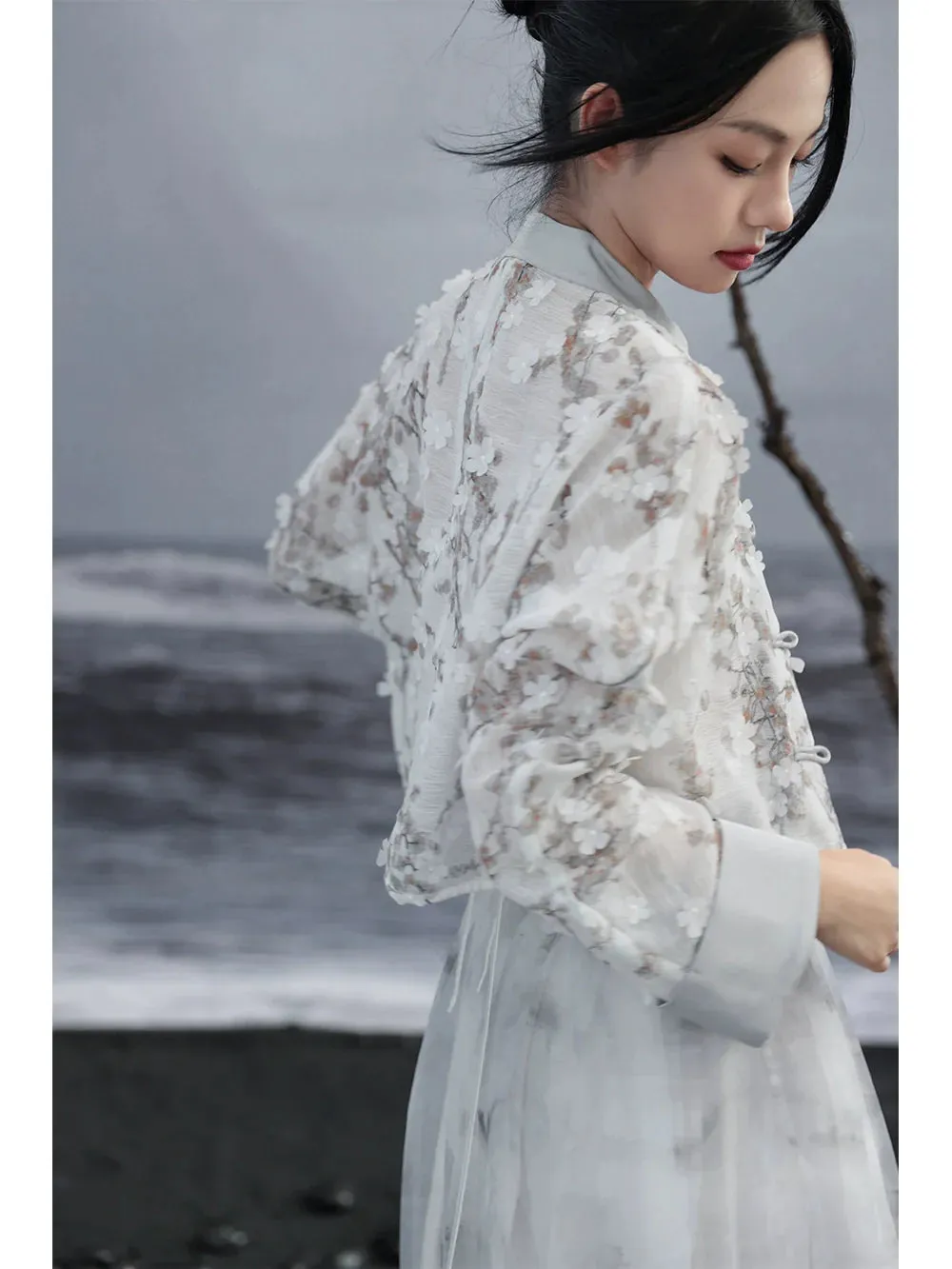 Jacquard Print Jacket Short Light Loose China