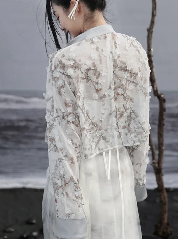 Jacquard Print Jacket Short Light Loose China