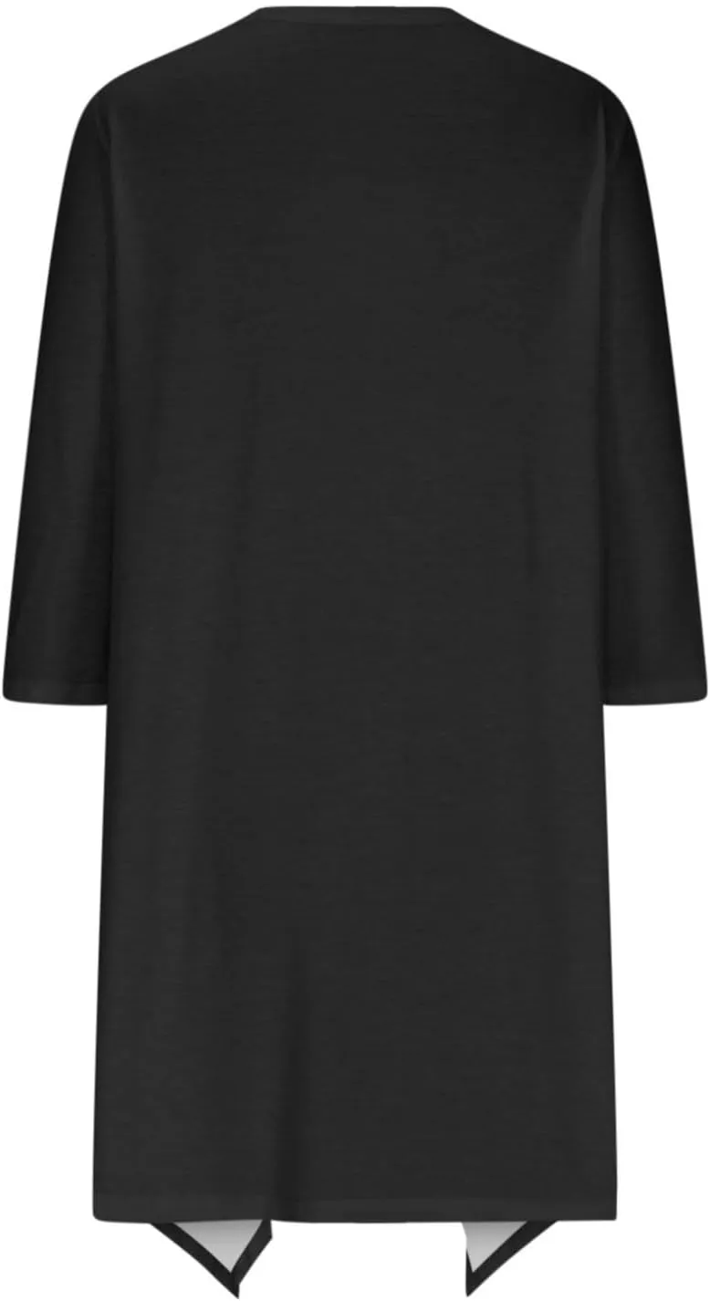 Lightweight Cardigans for Women Plus Size Long Sleeve Open Front Solid Color Cover Ups Irregular Hem Draped Dusters