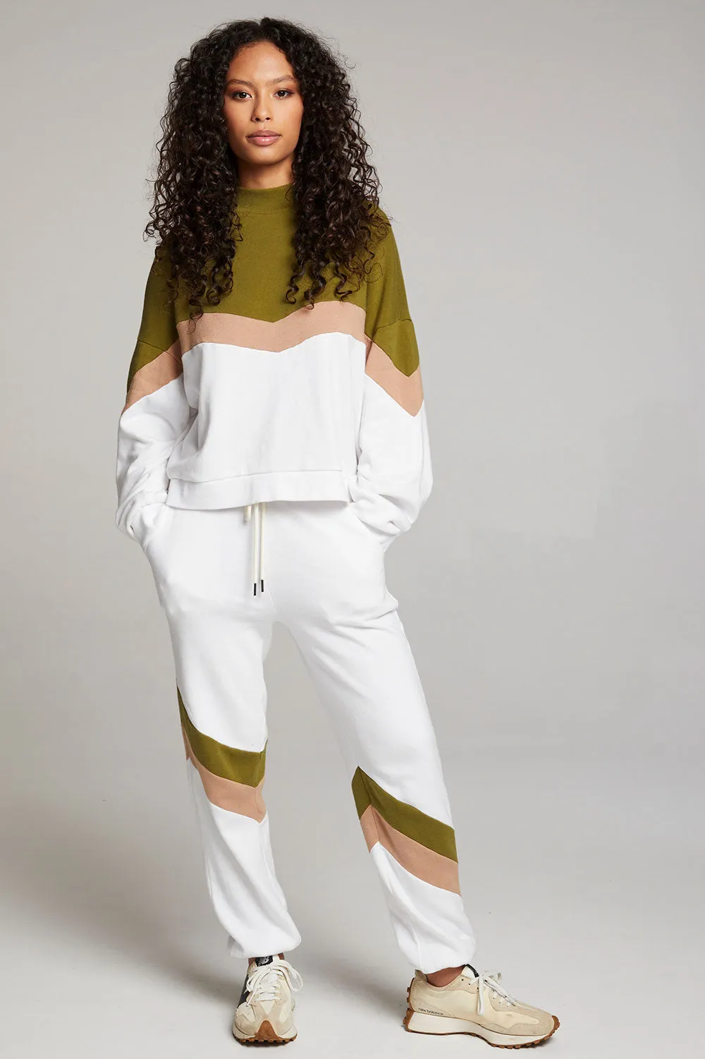 Liz Sand Color Block Pullover