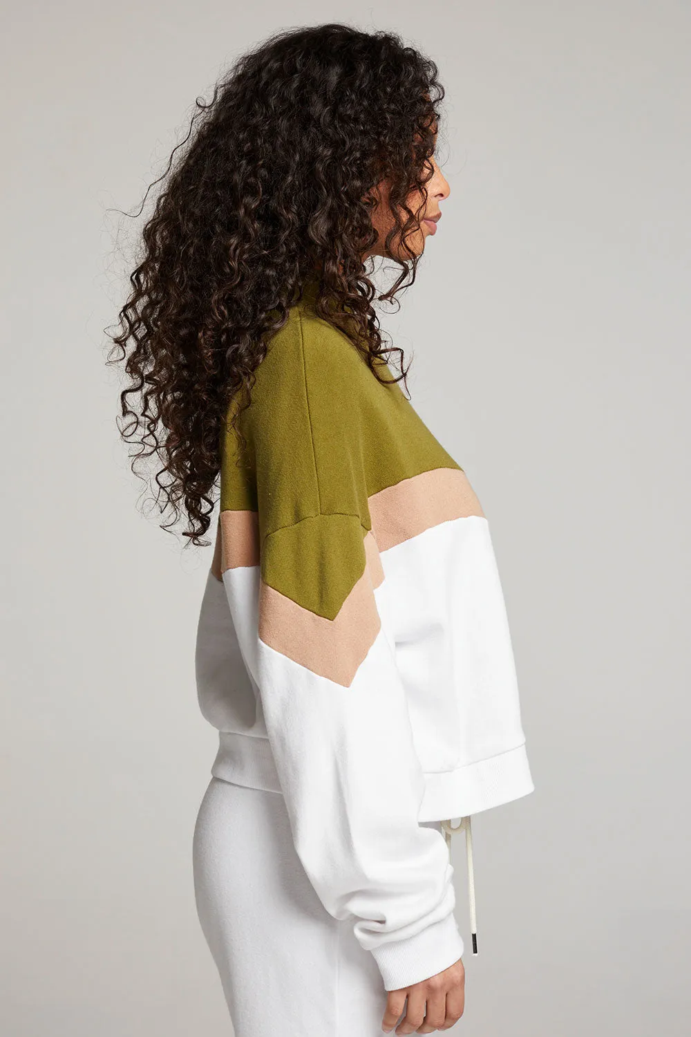 Liz Sand Color Block Pullover