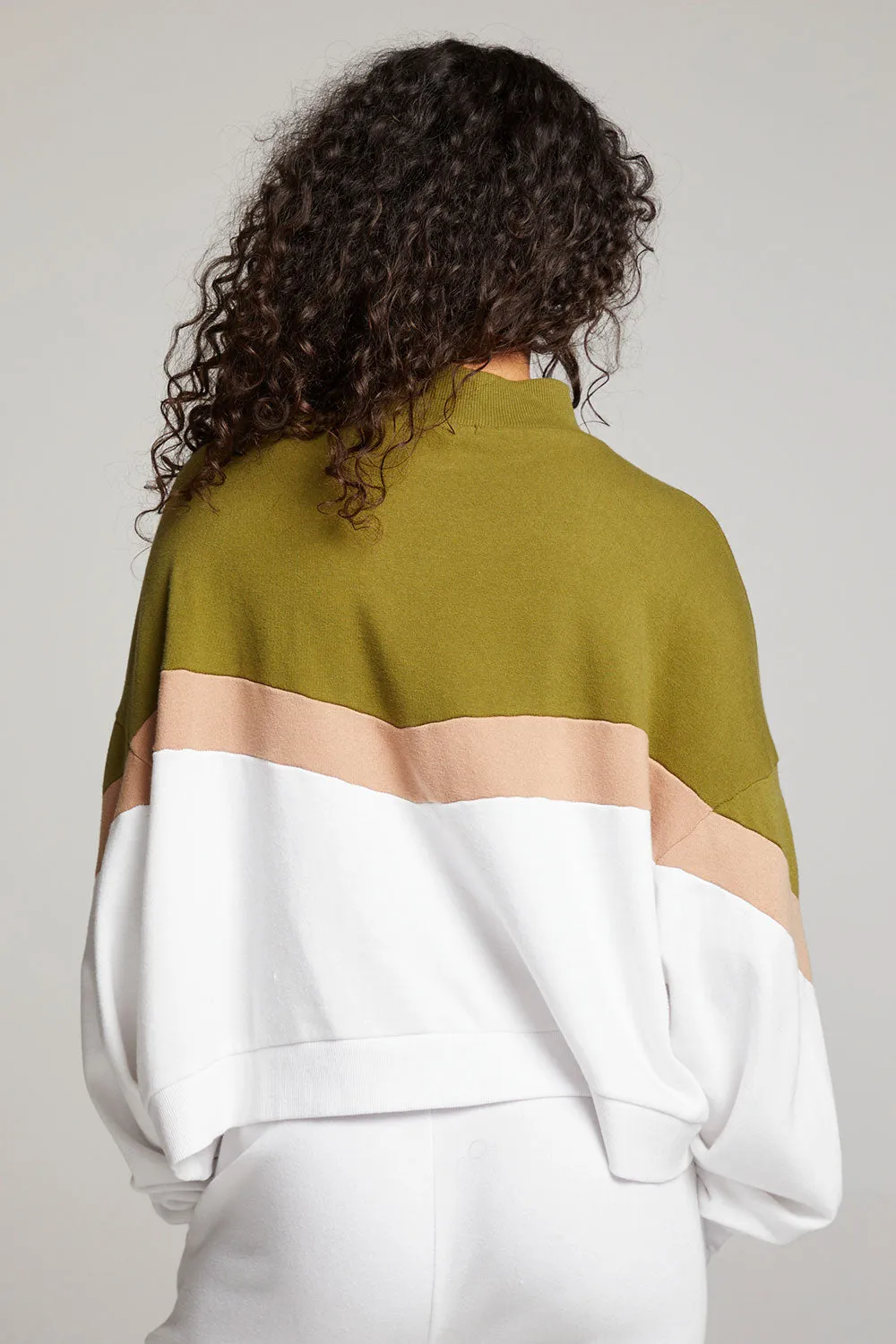 Liz Sand Color Block Pullover