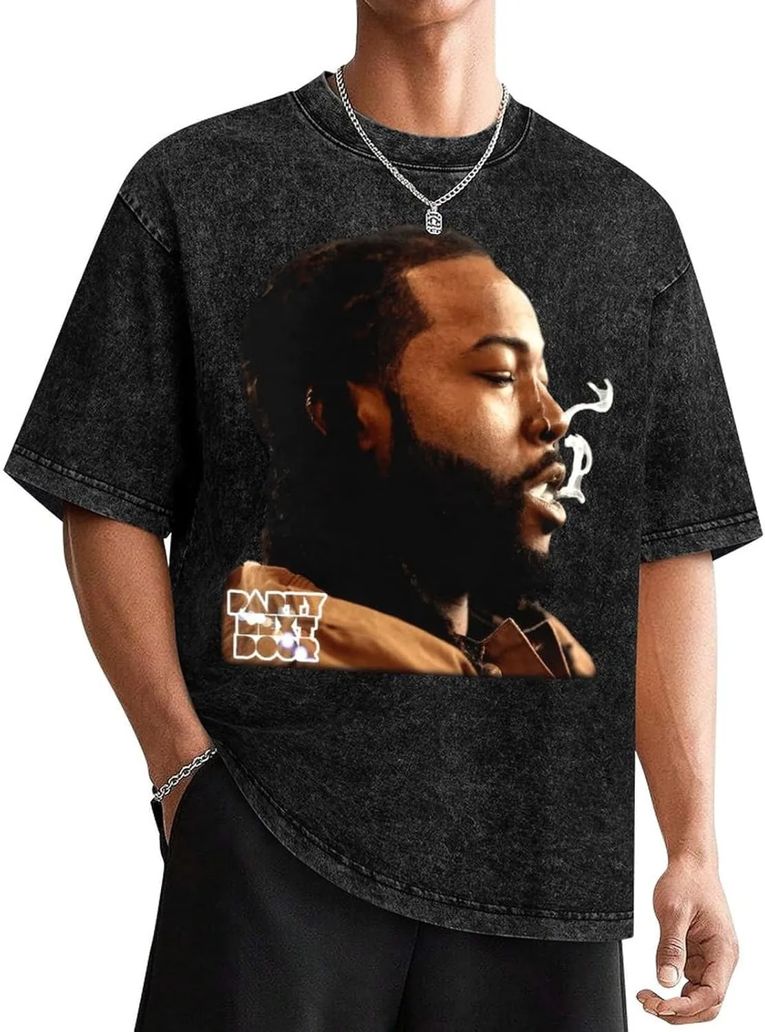 Men Shirt,Rapper Shirts Washed Tshirt Cotton Round Neck T Shirt Oversize T-Shirt for Men Classic Shirts