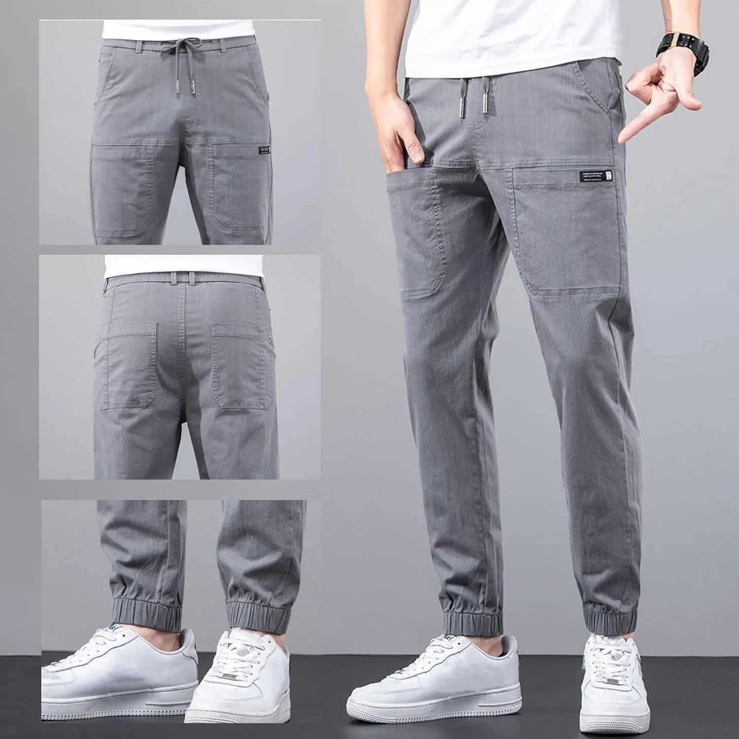 Mencomfy Cargo Pants, MultiPants - High Stretch Multi-Pocket Durable Cargo Pants, Stretchy Pants for Men