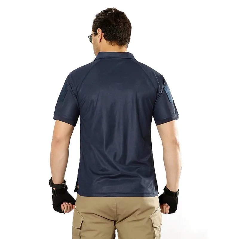 Men's Breathable Tactical Short Sleeve Polo