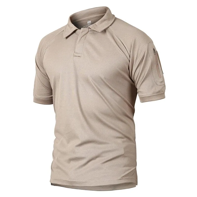 Men's Breathable Tactical Short Sleeve Polo
