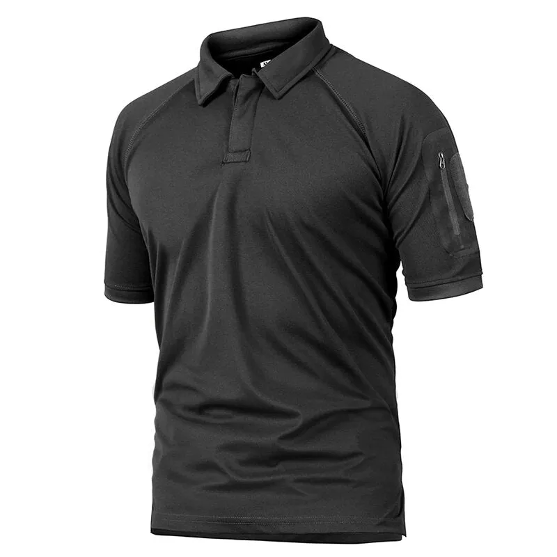 Men's Breathable Tactical Short Sleeve Polo