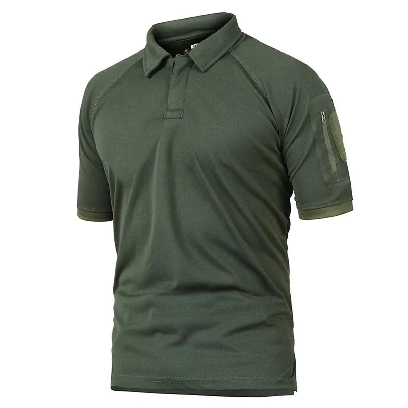 Men's Breathable Tactical Short Sleeve Polo