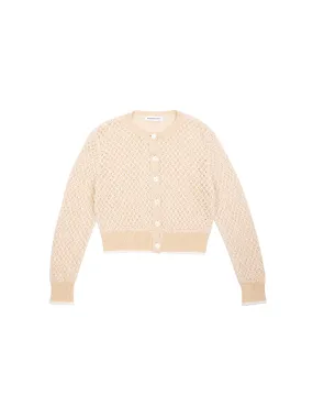 MIHOKO SAITO Openwork Knitting Cardigan