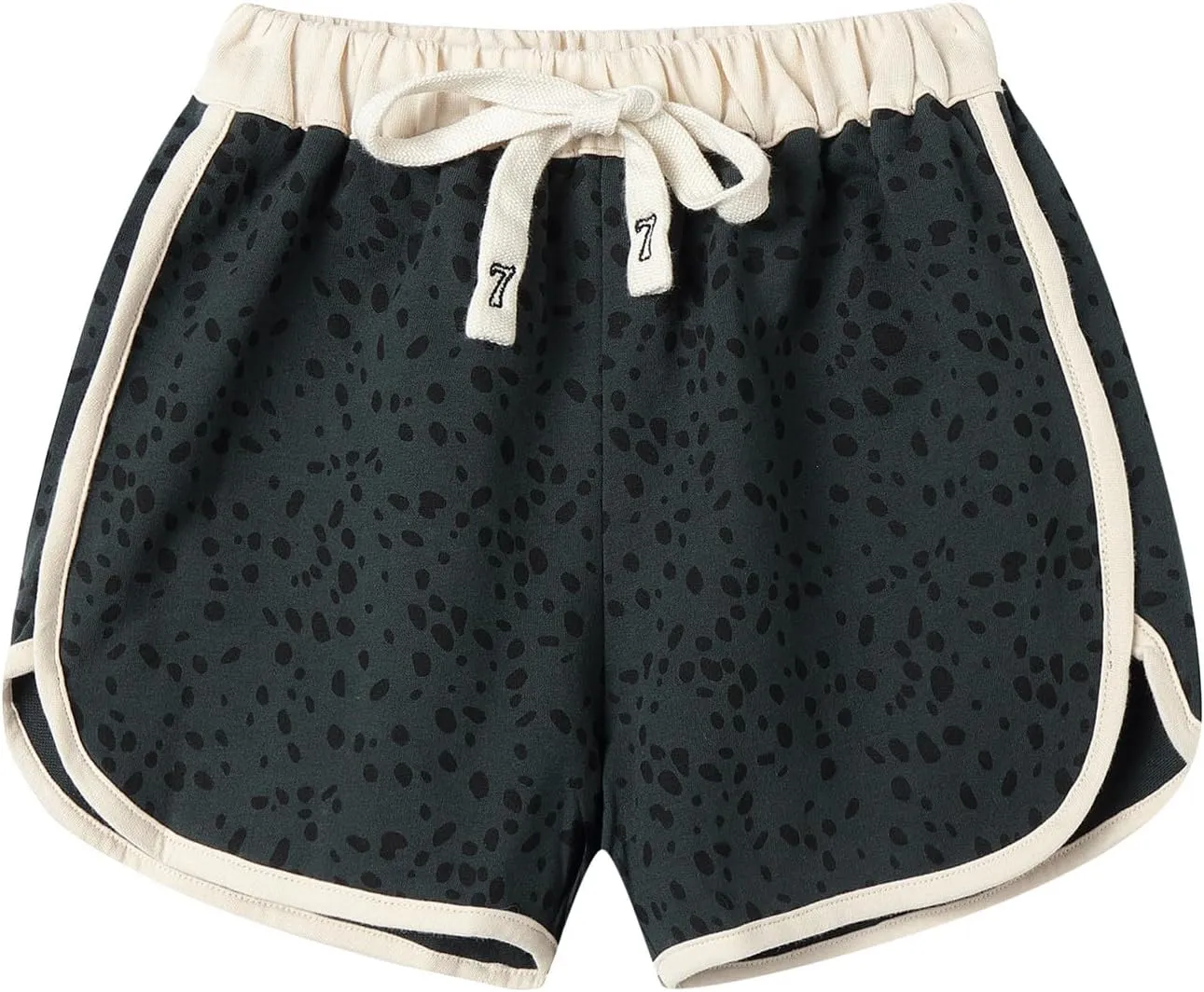 Mud Kingdom Girls Leopard Shorts Loose Elastic Waist with Drawstring Summer