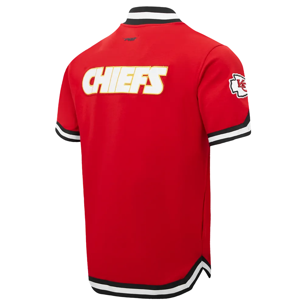 NFL KANSAS CITY CHIEFS CLASSIC MEN'S WARM UP JACKET (RED/BLACK)