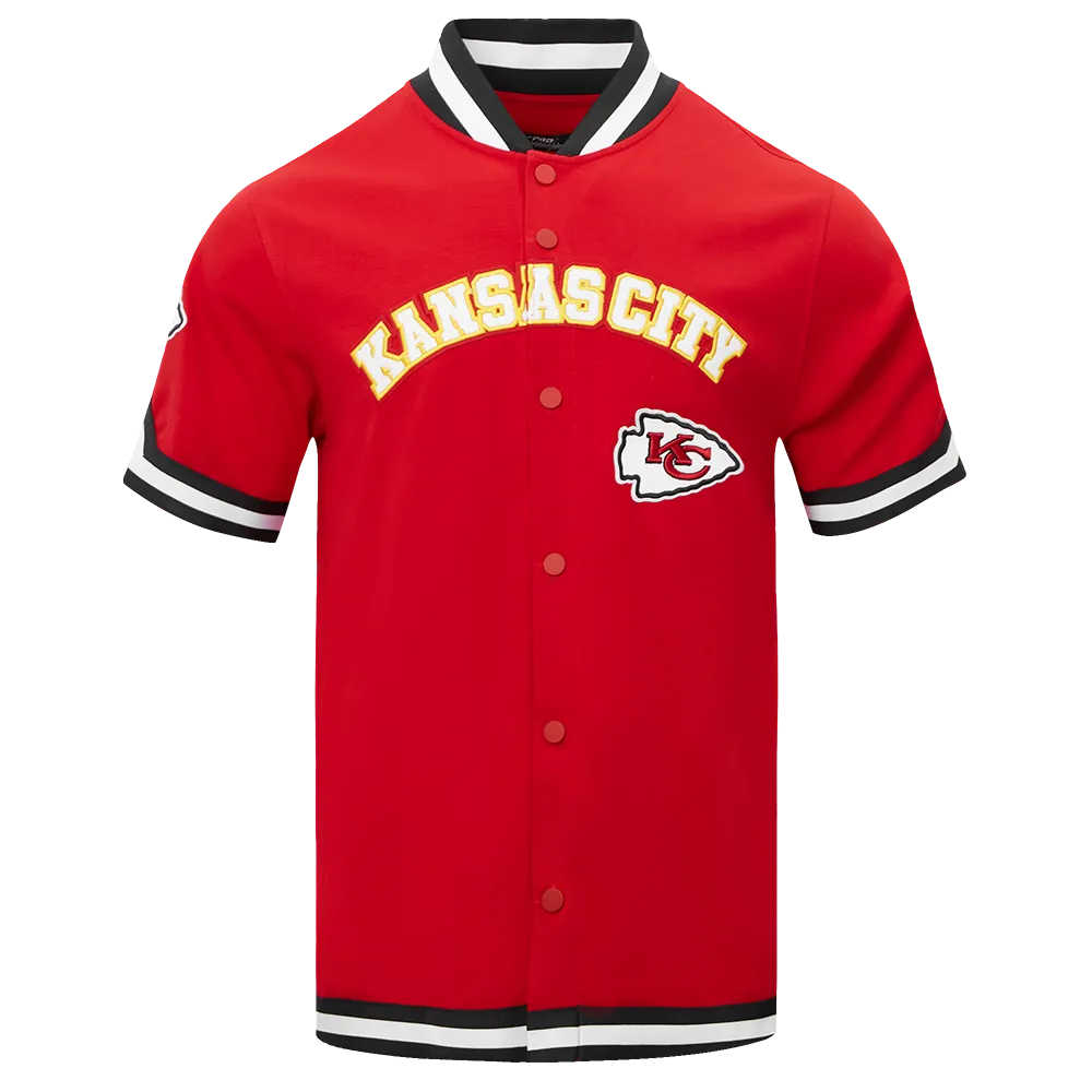 NFL KANSAS CITY CHIEFS CLASSIC MEN'S WARM UP JACKET (RED/BLACK)
