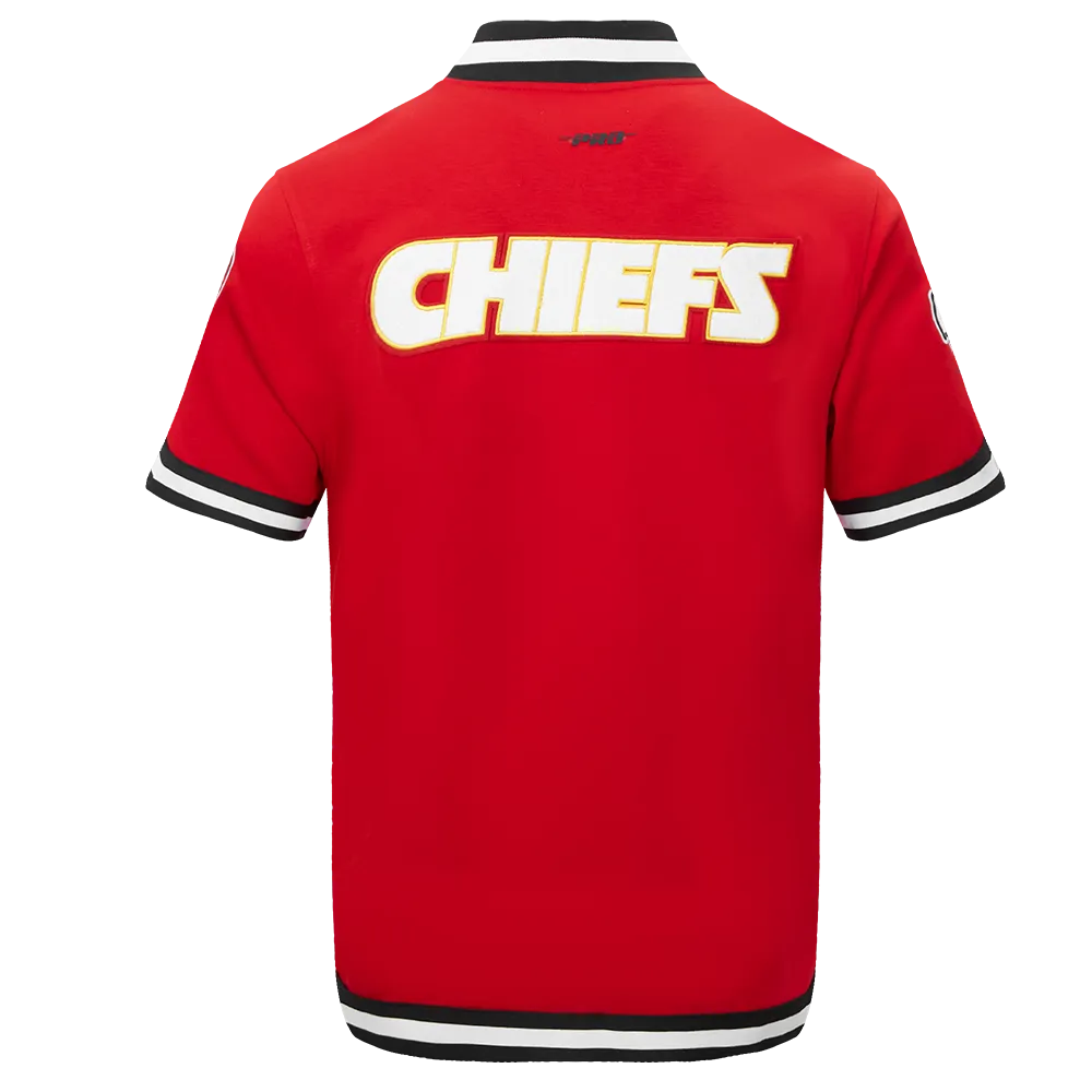NFL KANSAS CITY CHIEFS CLASSIC MEN'S WARM UP JACKET (RED/BLACK)