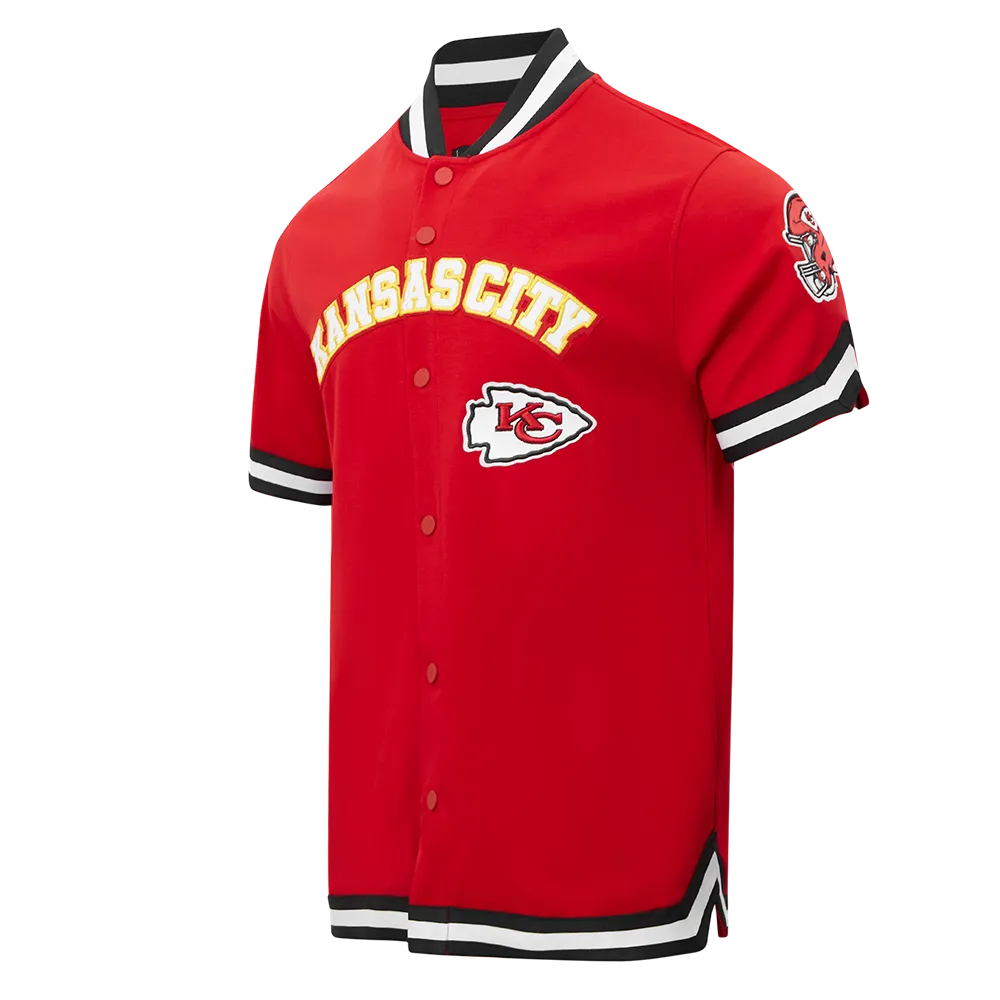 NFL KANSAS CITY CHIEFS CLASSIC MEN'S WARM UP JACKET (RED/BLACK)