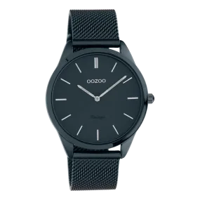 Night blue  OOZOO watch with night blue  metal mesh bracelet - C20008
