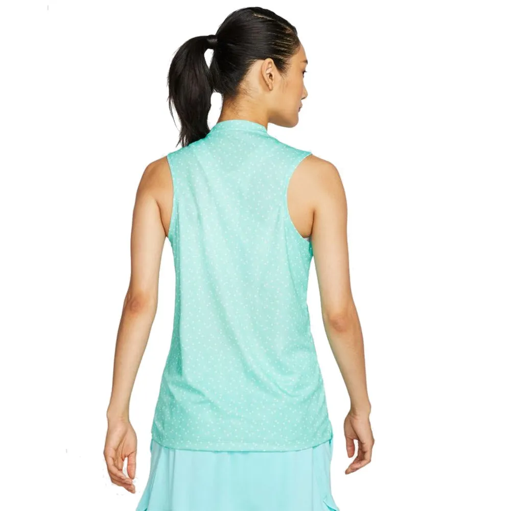 Nike Dri-FIT Blade Print Womens Sleeveless Golf Polo