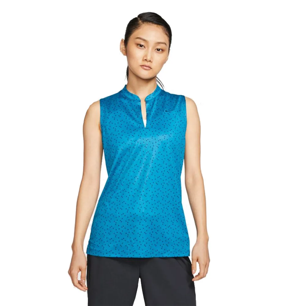 Nike Dri-FIT Blade Print Womens Sleeveless Golf Polo