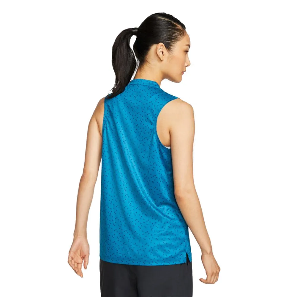 Nike Dri-FIT Blade Print Womens Sleeveless Golf Polo