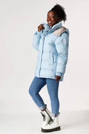 Odelle Vegan Down Jacket | Light Denim & Linen