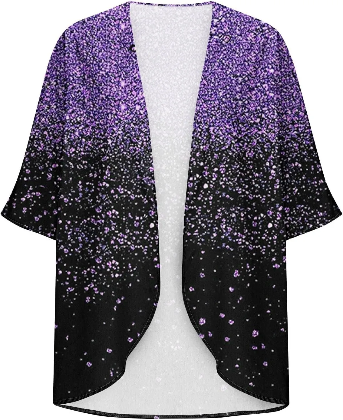 Plus Size Cardigans for Women Lightweight Beach Cover up Chiffon Cardigan Casual 3/4 Sleeve Swimsuit Cover Up Tops