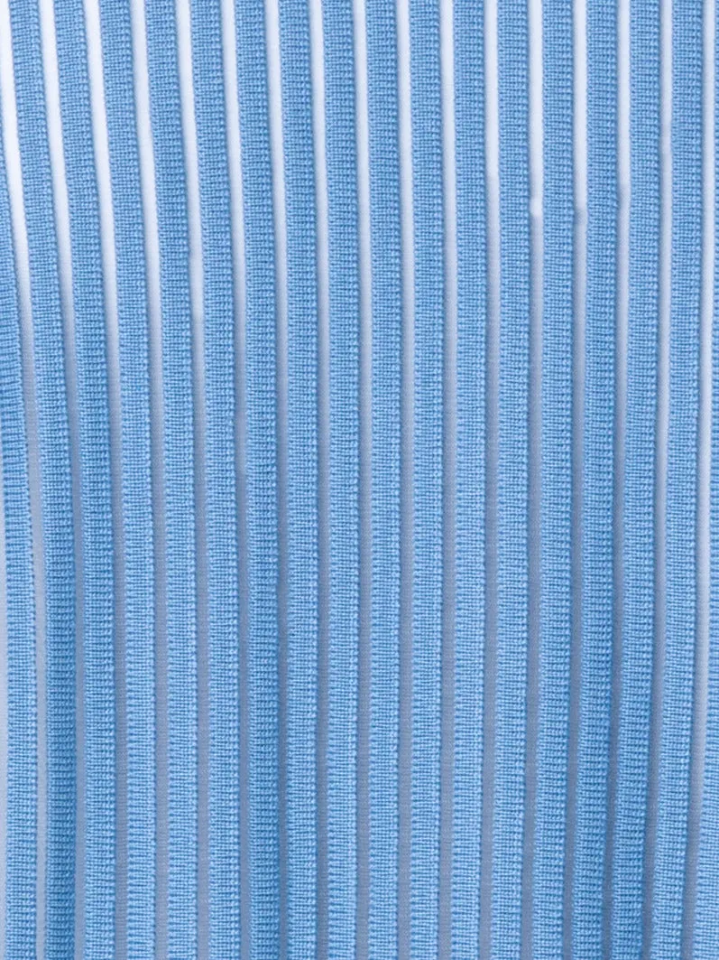 Silk Cotton Structured Stripe Knit Top