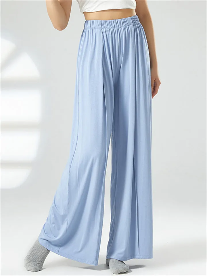 Stretchy Solid Color Dance Trainning Pants for Women