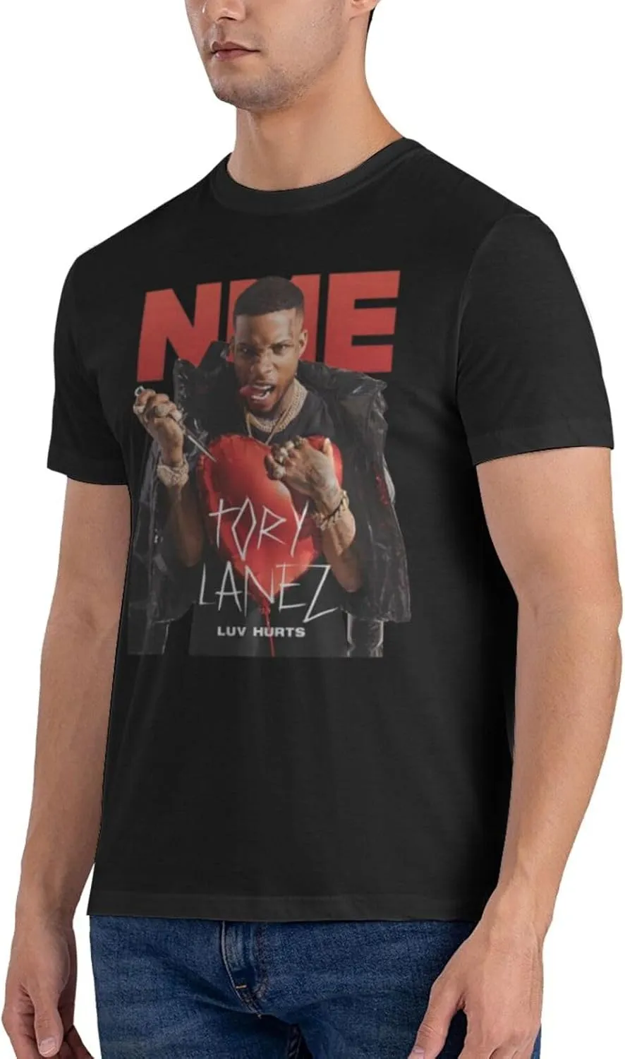 T Shirt Short Sleeve Men Classic Graphic Crewneck Cotton Vintage Tees