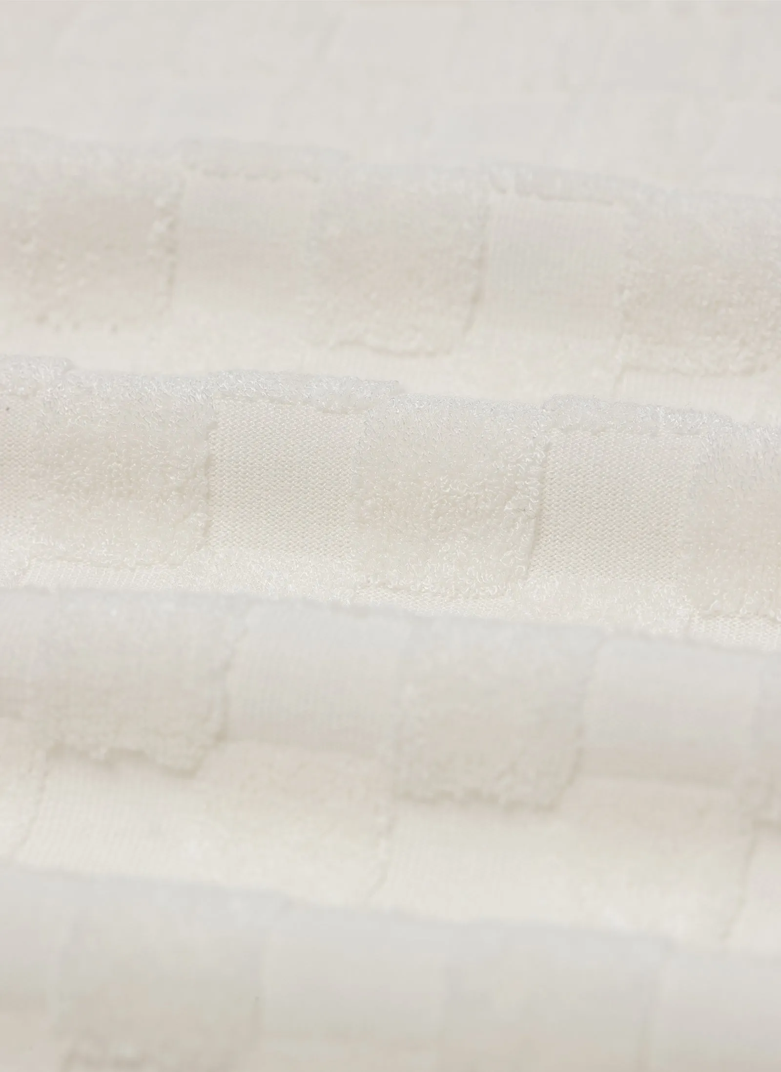 Terry Checker Polo White