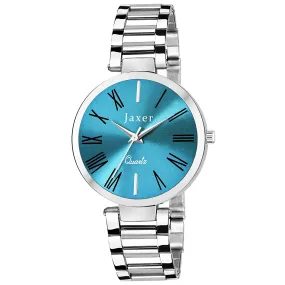 Trendy Blue Dial Steel Chain Analog Watch - For Women JXRW2520