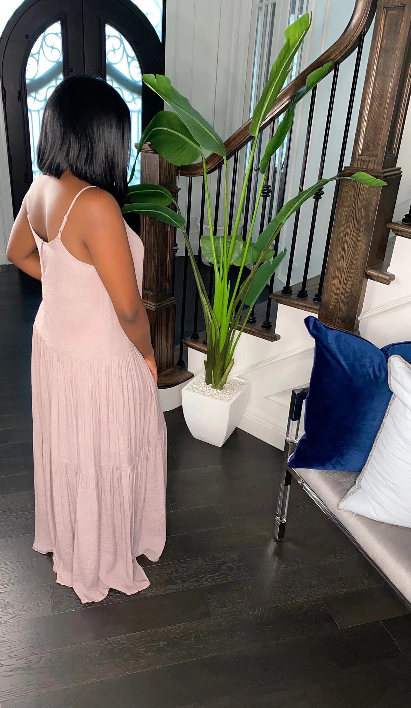 Vacay Babe Maxi Dress (Light Rose)