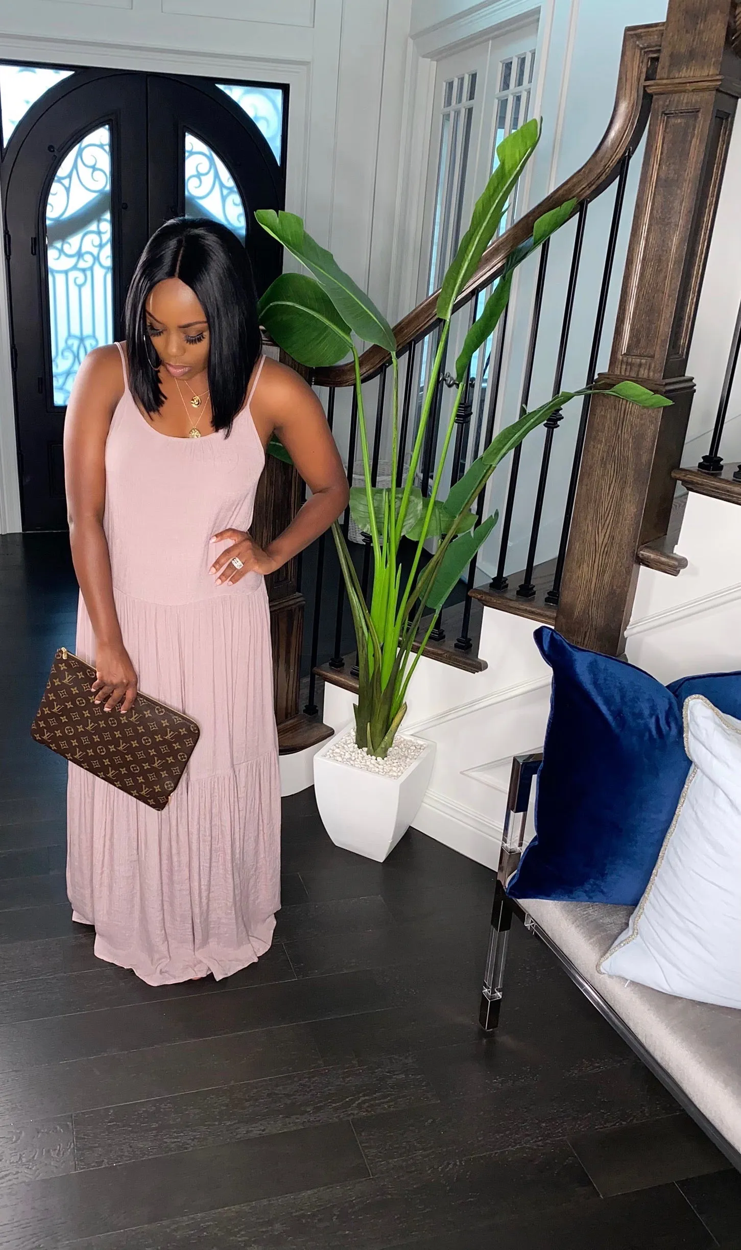 Vacay Babe Maxi Dress (Light Rose)