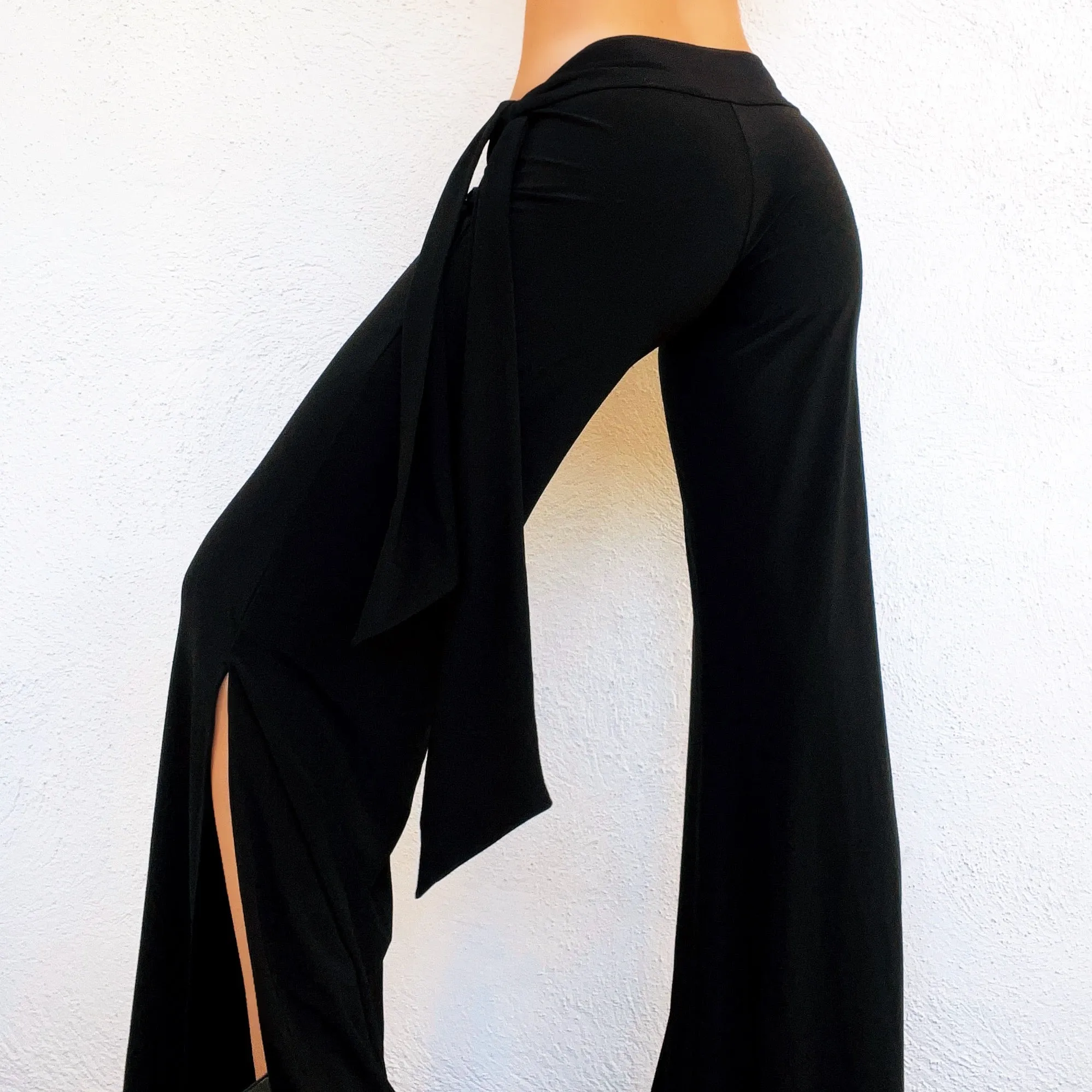 Vintage Stretchy Black Flare Pants