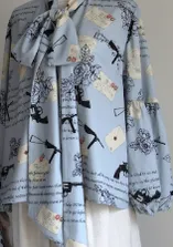 VTGDOLL~World War II love letter~Elegant Lolita Shirt and Lolita Painted SK