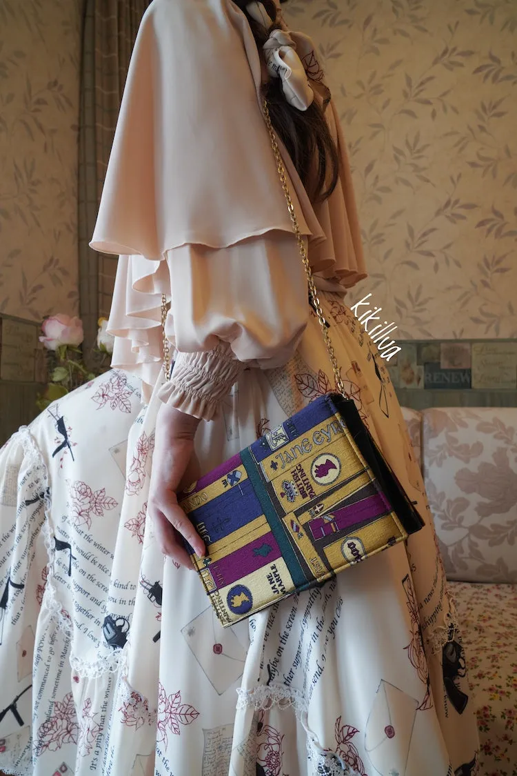 VTGDOLL~World War II love letter~Elegant Lolita Shirt and Lolita Painted SK