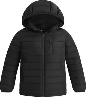 wantdo Boy's Light Puffer Jacket Packable Winter Jacket Windproof Hooded