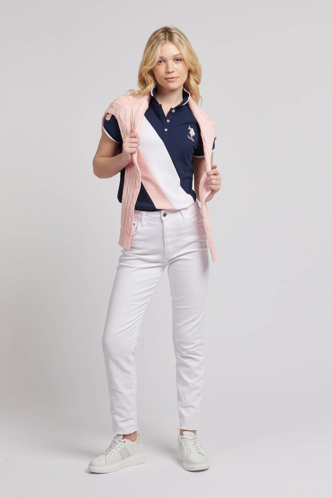 Womens Sash Player 3 Polo Shirt in Navy Iris