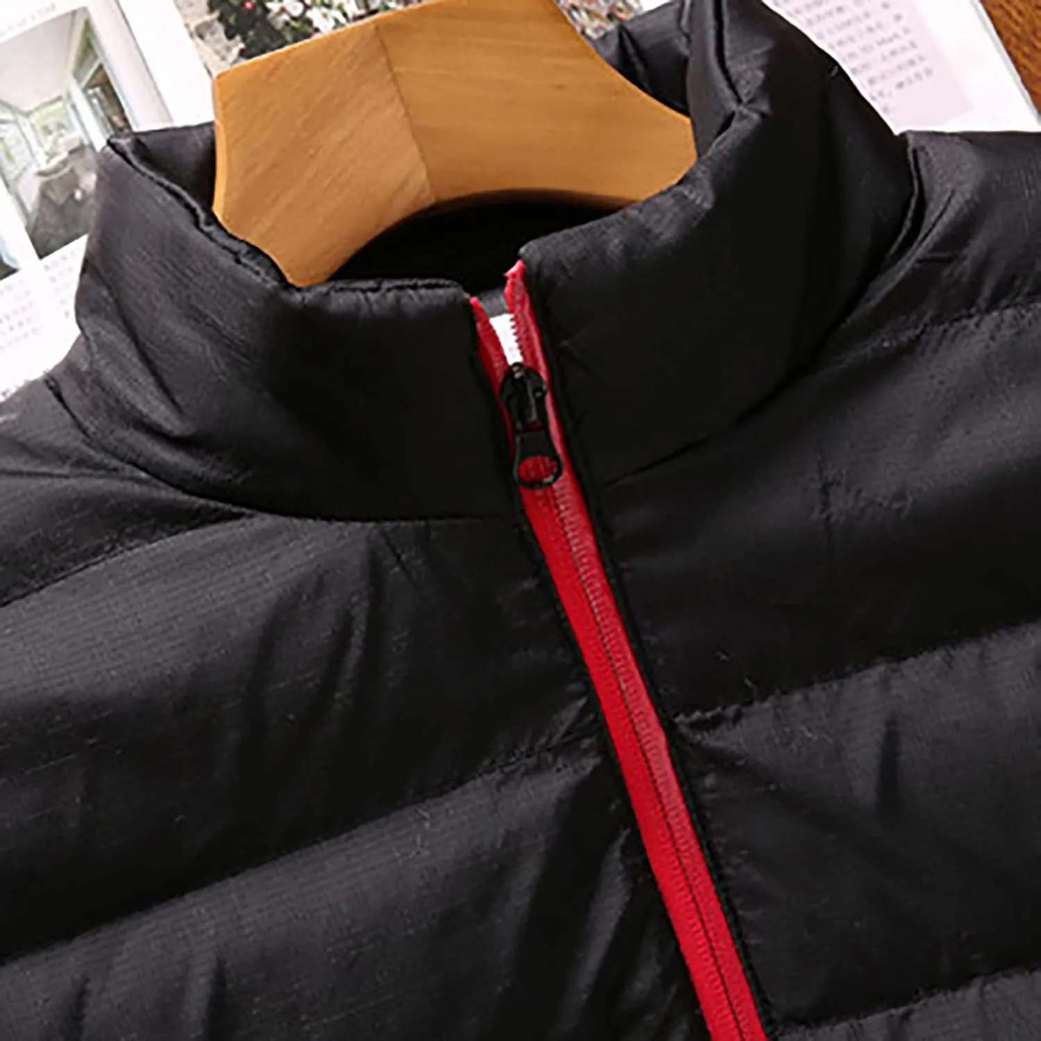 Ymosrh Rain Coats for Men Men's Autumn Winter Zipper Warm Down Jacket Packable Light Coat Mens Jackets